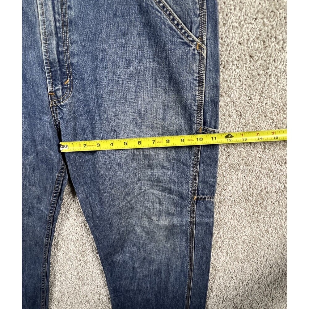 Levis Signature Jeans Mens 34x32 Carpenter Blue Denim Workwear Solid Excellent - Picture 3 of 9
